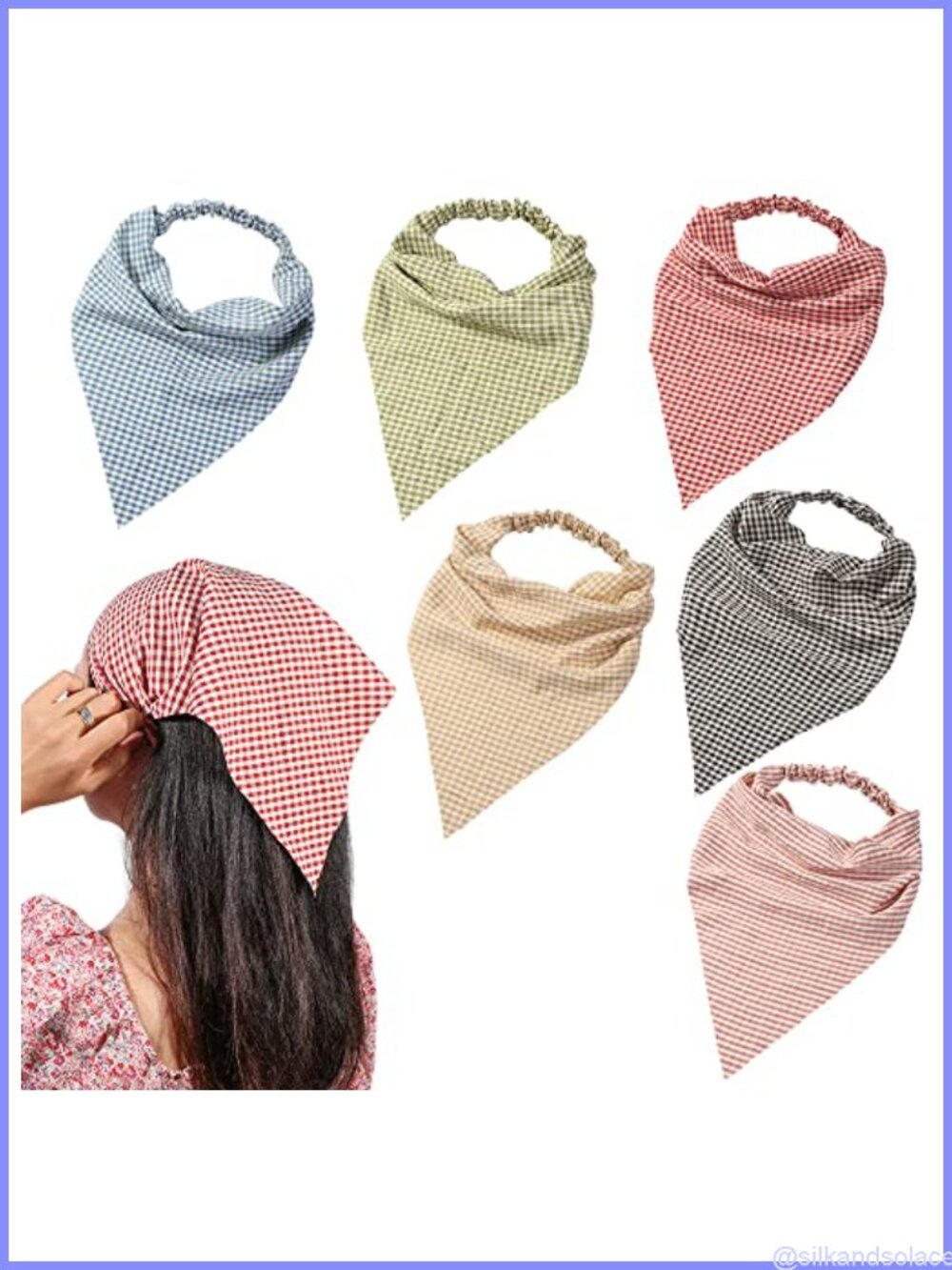 Pre-Tied Boho Hair Scarf Headband Cotton Polyester Kerchief Women